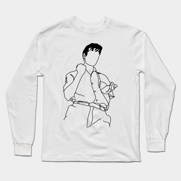 Fontaines D.C. - Grian Chatten - Badly Drawn Bands Long Sleeve T-Shirt by BadlyDrawnBands